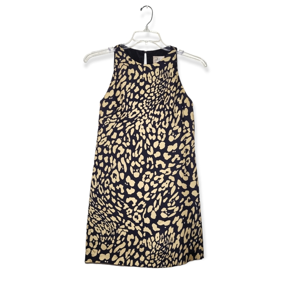 Milly Silk Leopard Print Cocktail Mini Dress Size 2
